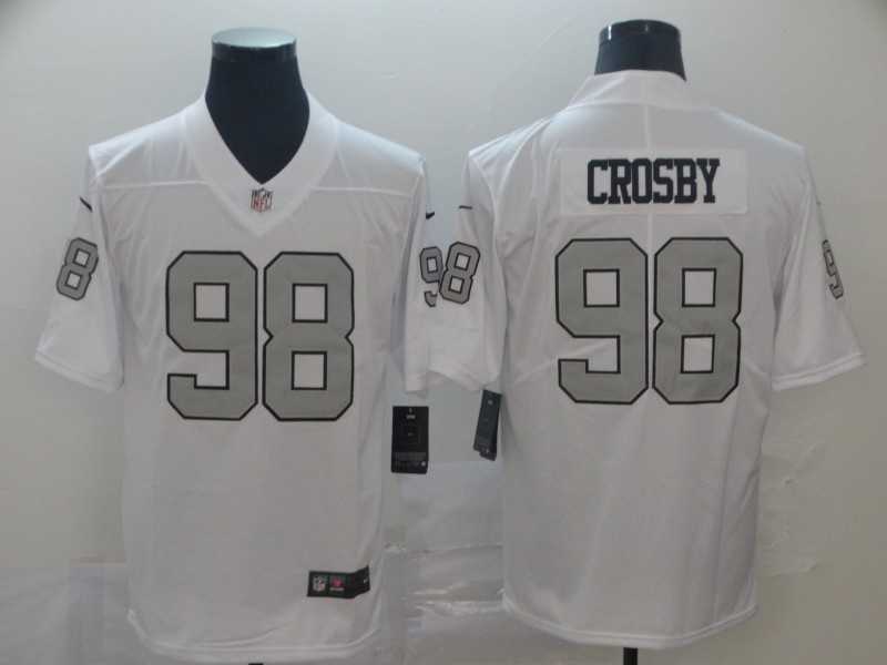 Women%27s Las Vegas Raiders #98 Maxx Crosby White Color Rush Limited Stitched Jersey->indianapolis colts->NFL Jersey